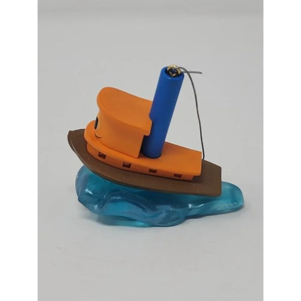 2000 Hallmark Keepsake‎ Scuffy The Tugboat With Little Golden Book Ornament